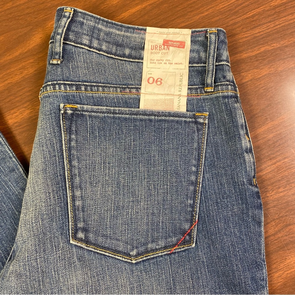 Banana Republic Urban Boot Cut Stretch Jeans, Size 6, NWT‎ - Picture 3 of 13